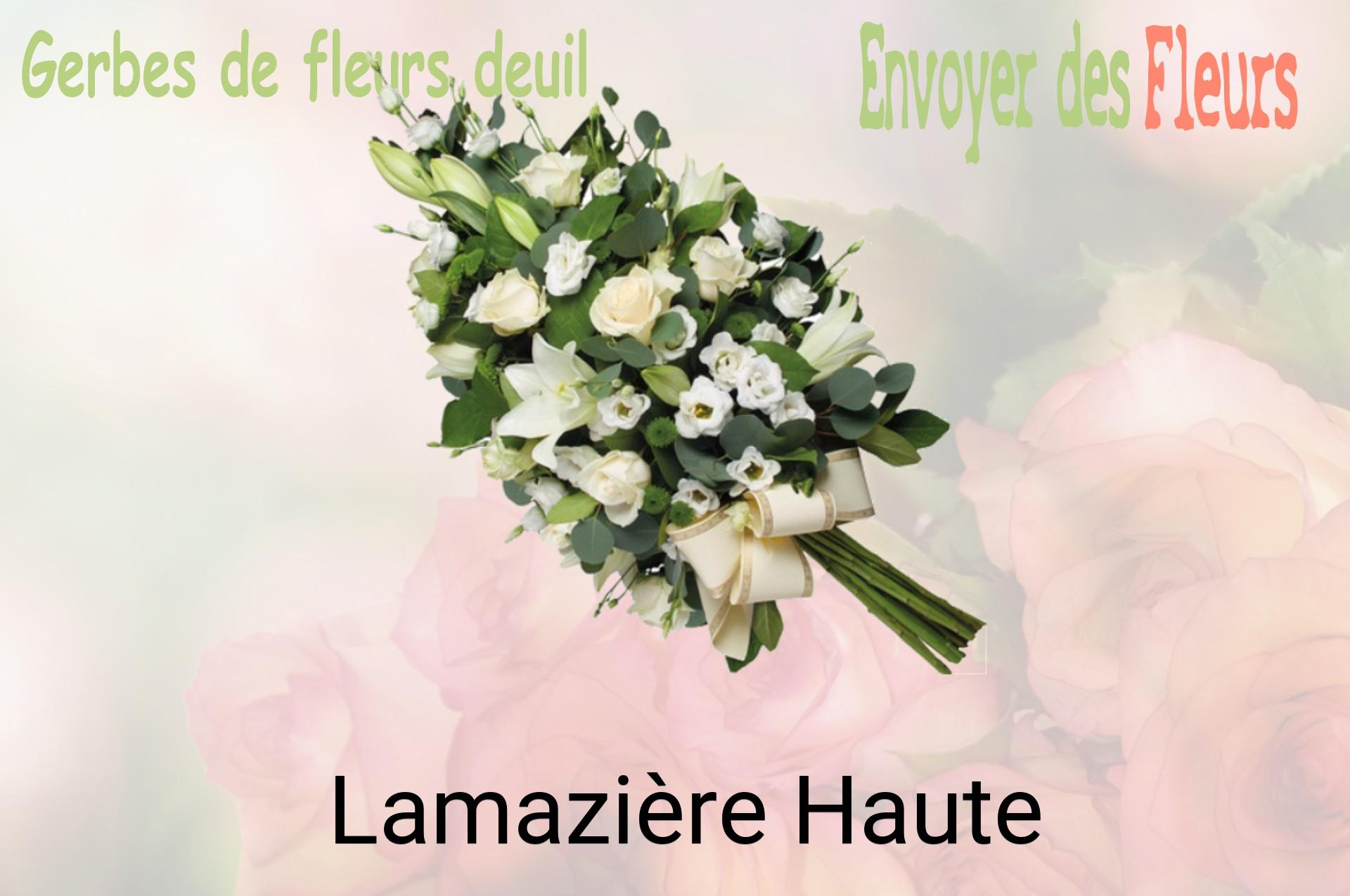 Gerbe de fleurs de deuil livrée à Lamazière-Haute